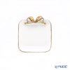 ソルディ フィレンツェ コースター スクエア ホワイト／ゴールドリボン 10×11cm F100