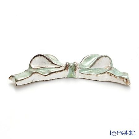 ソルディ フィレンツェリボン ナイフレスト（箸置き） F8 ホワイト／ミントグリーンリボン