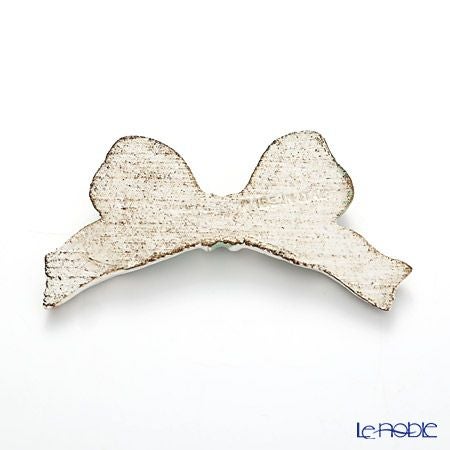 ソルディ フィレンツェリボン ナイフレスト（箸置き） F8 ホワイト／ミントグリーンリボン