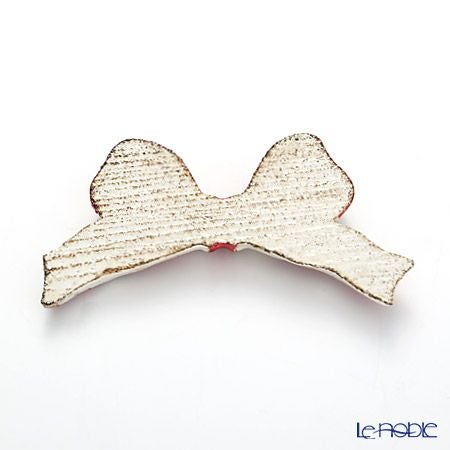 ソルディ フィレンツェリボン ナイフレスト（箸置き） F8 ホワイト／レッドリボン