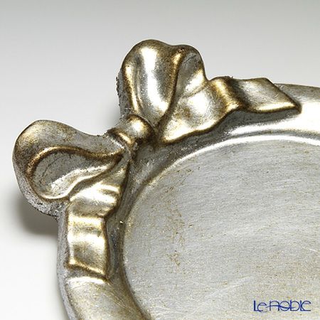 ソルディ フィレンツェ ミニトレイ／コースター ラウンド リボン シルバー 1020