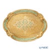 ソルディ フィレンツェ トレイ オーバル 22×30cm グリーン／ゴールド 12／GTR-1