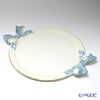 ソルディ フィレンツェ トレイ ラウンド 45×55cm リボン ホワイト／ライトブルー 1001