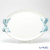 ソルディ フィレンツェ トレイ オーバル 36×51cm リボン ホワイト／ライトブルー 1004