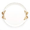 ソルディ フィレンツェ トレイ ラウンドトレイ リボン ホワイト ゴールド 40×38cm A9