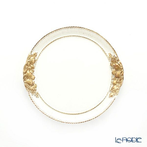 ソルディ フィレンツェ トレイ レモン ラウンド ホワイトゴールドライン 21×20cm 9910