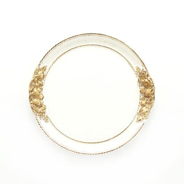 ソルディ フィレンツェ トレイ レモン ラウンド ホワイトゴールドライン 21×20cm 9910