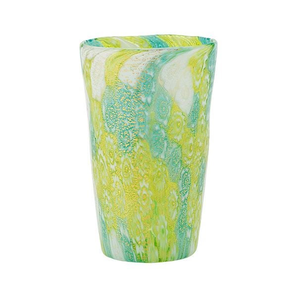 カンパネラ タンブラー（S） グリーンゴールド ミレフィオーリ（146 B27／E）H9.3cm