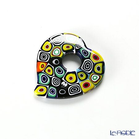 エルコーレモレッティ ペンダント ハート アース系 9750 001 60cmひも付