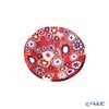 エルコーレモレッティ ミレフィオーリ ミニプレート ラウンド 7cm レッド系 R