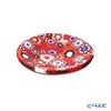 エルコーレモレッティ ミレフィオーリ ミニプレート ラウンド 7cm レッド系 R