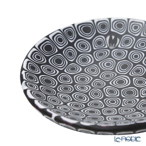 エルコーレモレッティ ミレフィオーリ ミニプレート ラウンド 7cm ネンリン／ブラック 66