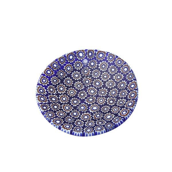 エルコーレモレッティ ミレフィオーリ ミニプレート ラウンド 7cm ネイビー×レッド×ホワイト 60