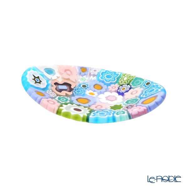 エルコーレモレッティ ミレフィオーリ ミニプレート オーバル 7×5cm パステル多彩 200