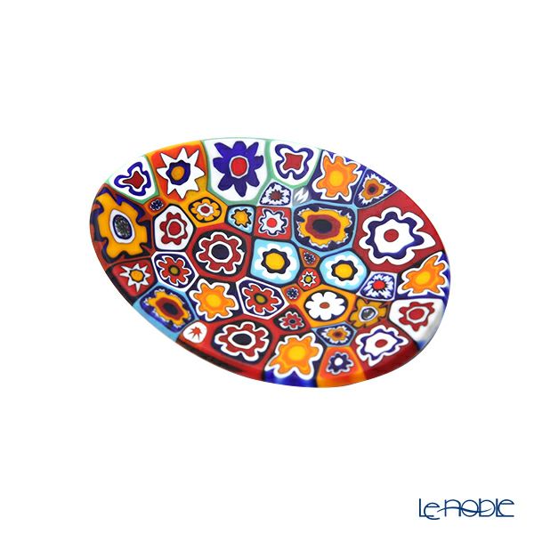 エルコーレモレッティ ミレフィオーリ ミニプレート オーバル 7×5cm ゲンショク多彩 100