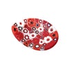 エルコーレモレッティ ミレフィオーリ ミニプレート オーバル 7×5cm レッド系 R