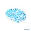 エルコーレモレッティ ミレフィオーリ ミニプレート オーバル 7×5cm ライトブルー系 A