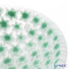 エルコーレモレッティ ミレフィオーリ オーバルプレート 7.5×10.5cm グリーン×ホワイト（68）