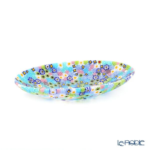 エルコーレモレッティ ミレフィオーリ オーバルプレート 10.5×16.5cm パステル多彩（200）