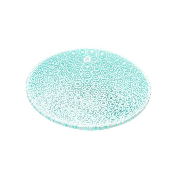 エルコーレモレッティ ミレフィオーリ プレート 8cm エメラルドグリーン（159）