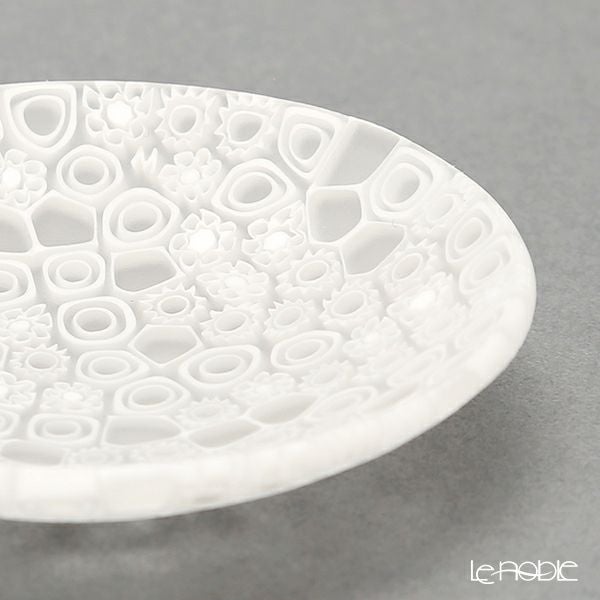 エルコーレモレッティ ミレフィオーリ プレート 8cm ホワイト（210）豆皿