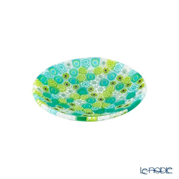 エルコーレモレッティ ミレフィオーリ プレート 8cm グリーン系（211）