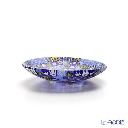 エルコーレモレッティ ミレフィオーリ プレート 8cm ブルー系（212）