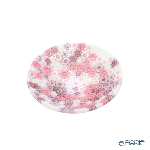 エルコーレモレッティ ミレフィオーリ プレート 8cm ピンク系 428