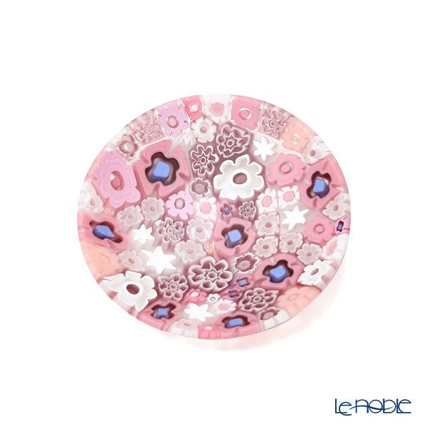 エルコーレモレッティ ミレフィオーリ プレート 8cm スプリング ピンク系 SPRING P