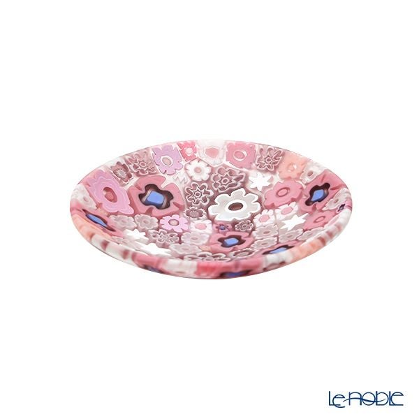 エルコーレモレッティ ミレフィオーリ プレート 8cm スプリング ピンク系 SPRING P