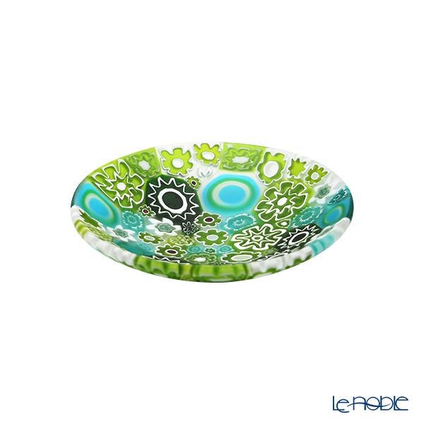 エルコーレモレッティ ミレフィオーリ プレート 8cm スプリング グリーン系 SPRING G