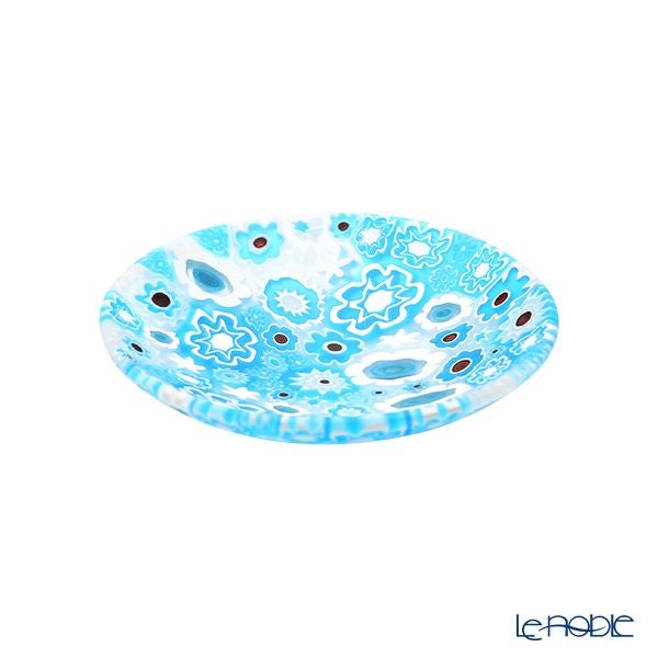 エルコーレモレッティ ミレフィオーリ プレート 8cm スプリング ライトブルー系 SPRING A