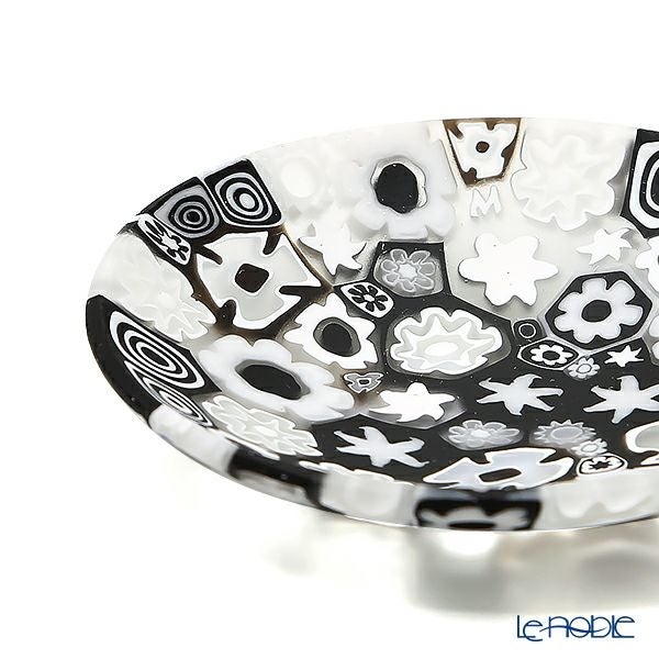 エルコーレモレッティ ミレフィオーリ プレート 8cm スプリング ブラック系 SPRING Bw