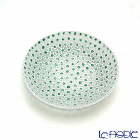エルコーレモレッティ ミレフィオーリ フラットプレート 13cm グリーン
