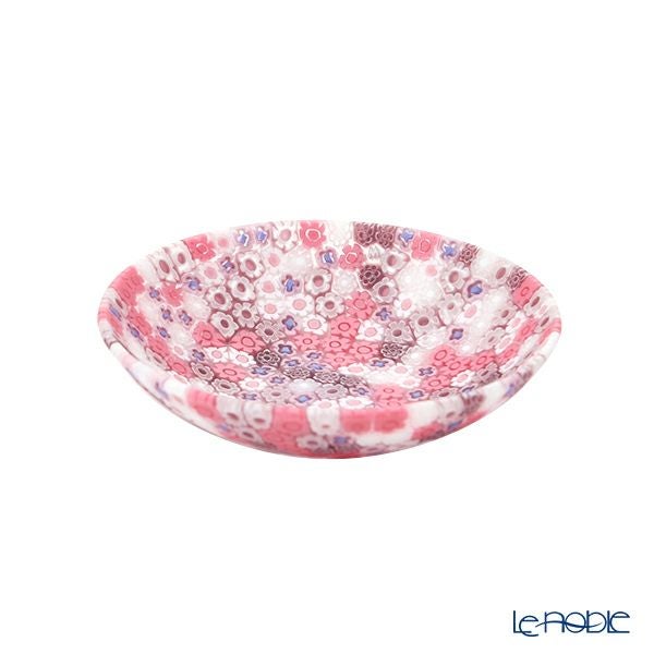 エルコーレモレッティ ミレフィオーリ プレート 10.5cm ピンク系 428