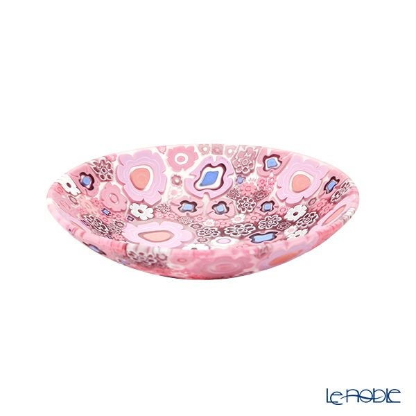 エルコーレモレッティ ミレフィオーリ プレート 13cm スプリング ピンク系 P