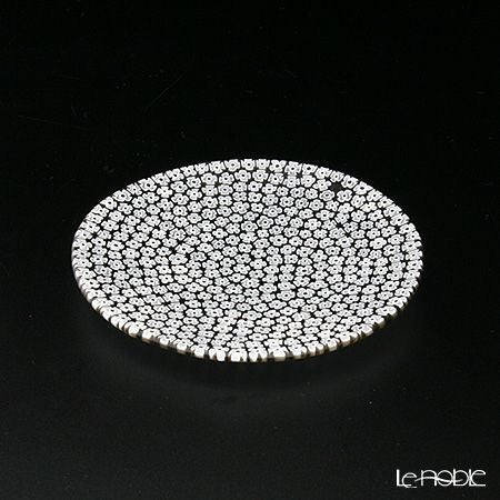 エルコーレモレッティ ミレフィオーリ フラットプレート 13cm ブラックフラワー（37）