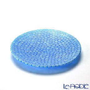 エルコーレモレッティ ミレフィオーリ フラットプレート 13cm ブルー（49）