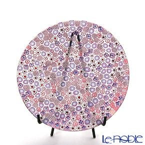 エルコーレモレッティ ミレフィオーリ フラットプレート 13cm ピンク系（214）