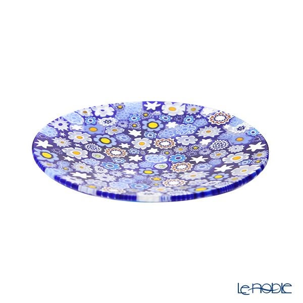 エルコーレモレッティ ミレフィオーリ フラットプレート 13cm スプリング ブルー系 SPRING B 小皿