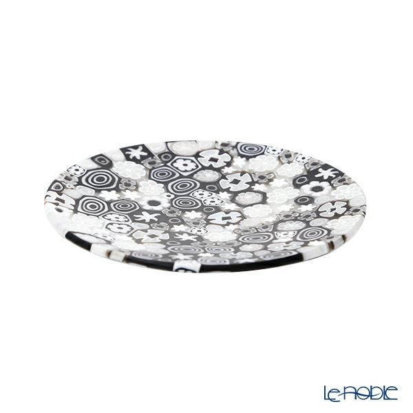 エルコーレモレッティ ミレフィオーリ フラットプレート 13cm スプリング ブラック系 SPRING Bw 小皿