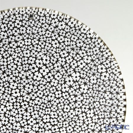 エルコーレモレッティ ミレフィオーリ プレート 19cm ブラックフラワー（37）