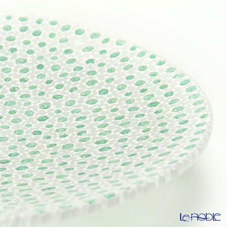 エルコーレモレッティ ミレフィオーリ プレート 19cm グリーン×ホワイト（68）