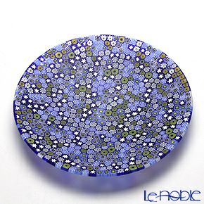 エルコーレモレッティ ミレフィオーリ プレート 19cm ブルー系（212