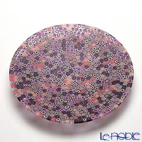 エルコーレモレッティ ミレフィオーリ プレート 19cm ピンク系（214