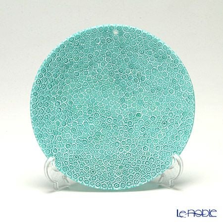 エルコーレモレッティ ミレフィオーリ プレート 19cm エメラルドグリーン（159）