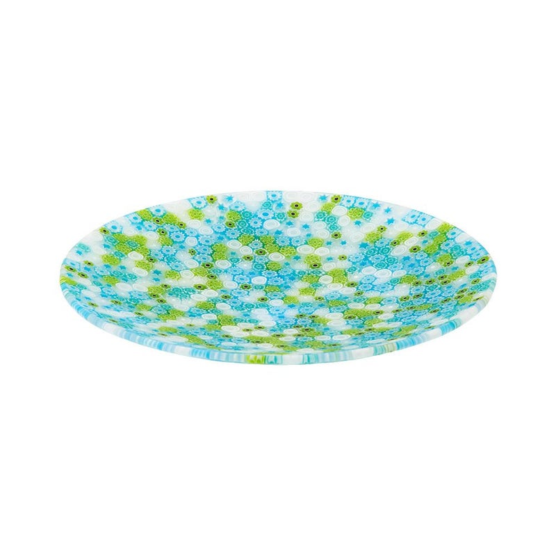 エルコーレモレッティ ミレフィオーリ プレート 19cm ブルー×グリーン 411