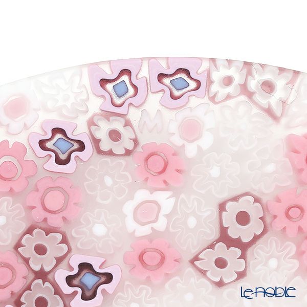 エルコーレモレッティ ミレフィオーリ プレート 19cm ピンク×ホワイト 430