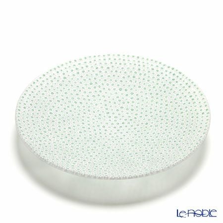 エルコーレモレッティ ミレフィオーリ プレート 24cm グリーン×ホワイト（68）