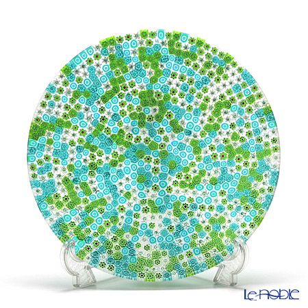 エルコーレモレッティ ミレフィオーリ プレート 24cm グリーン系（211）
